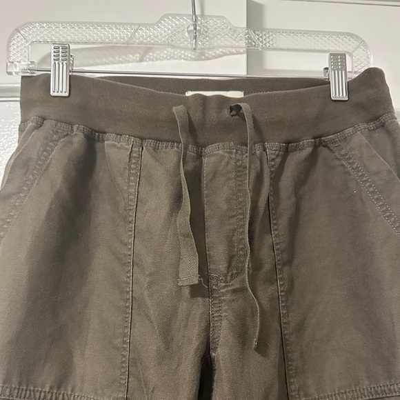 TNA Army Green Cargo Jogger Pants Size Small Women’s Linen Blend - Picture 4 of 11